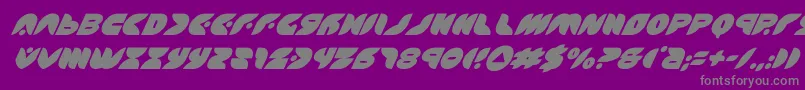 puffangelsuperital Font – Gray Fonts on Purple Background