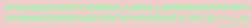 puffangelsuperital Font – Green Fonts on Pink Background