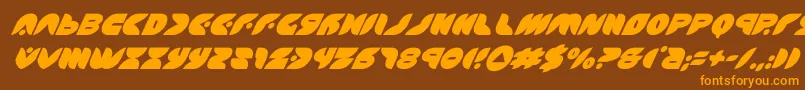puffangelsuperital Font – Orange Fonts on Brown Background