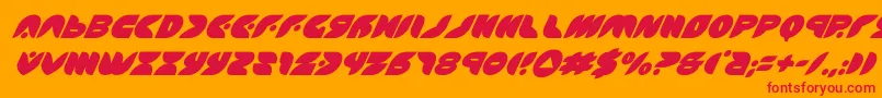 puffangelsuperital Font – Red Fonts on Orange Background