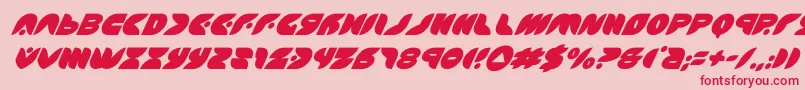 Fonte puffangelsuperital – fontes vermelhas em um fundo rosa