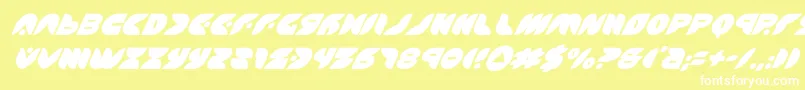 puffangelsuperital Font – White Fonts on Yellow Background