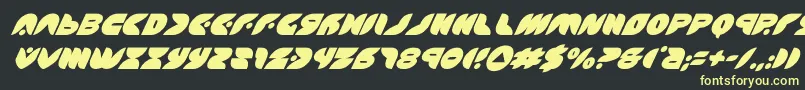 puffangelsuperital Font – Yellow Fonts on Black Background