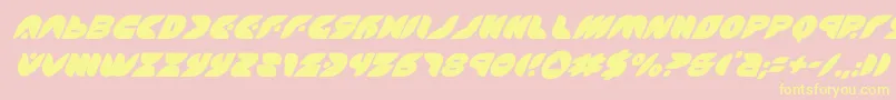 puffangelsuperital Font – Yellow Fonts on Pink Background