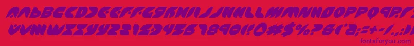 puffangelsuperital Font – Purple Fonts on Red Background