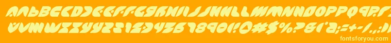 puffangelsuperital Font – Yellow Fonts on Orange Background