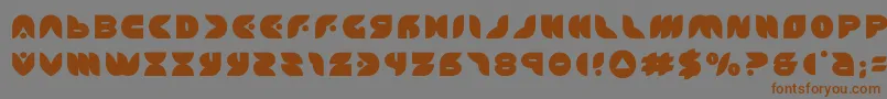 puffangeltitle Font – Brown Fonts on Gray Background