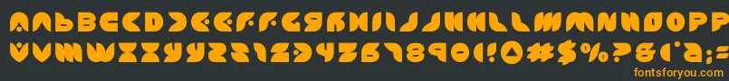 フォントpuffangeltitle – 黒い背景にオレンジの文字