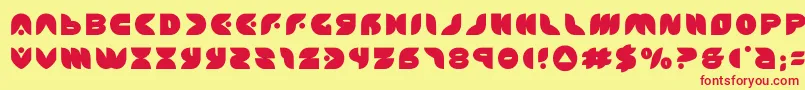 puffangeltitle Font – Red Fonts on Yellow Background