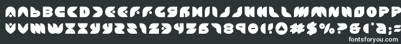 Czcionka puffangeltitle – białe czcionki na czarnym tle