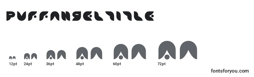 Größen der Schriftart Puffangeltitle (137477)