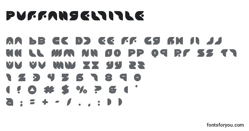 Puffangeltitle (137478)フォント–アルファベット、数字、特殊文字
