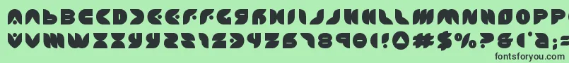 Fonte puffangeltitle – fontes pretas em um fundo verde