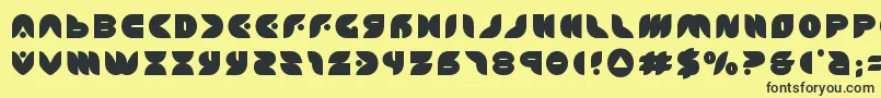 puffangeltitle Font – Black Fonts on Yellow Background