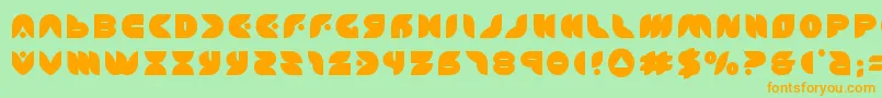 puffangeltitle Font – Orange Fonts on Green Background