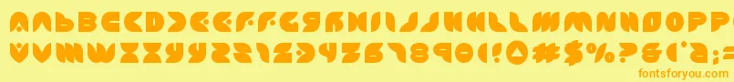 Saiba mais sobre a fonte puffangeltitle Fonte puffangeltitle – fontes laranjas em um fundo amarelo