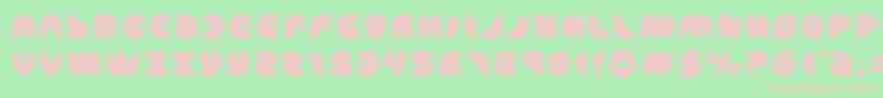 puffangeltitle Font – Pink Fonts on Green Background