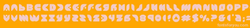 puffangeltitle Font – Pink Fonts on Orange Background