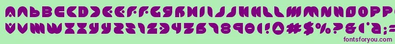 puffangeltitle Font – Purple Fonts on Green Background