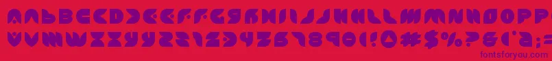 puffangeltitle Font – Purple Fonts on Red Background