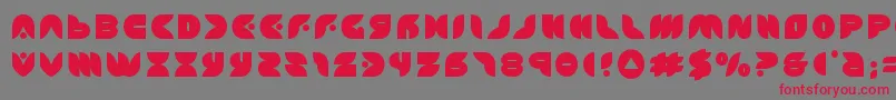 Czcionka puffangeltitle – czerwone czcionki na szarym tle