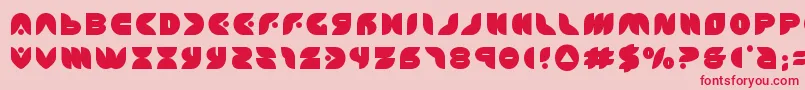 puffangeltitle-Schriftart – Rote Schriften auf rosa Hintergrund