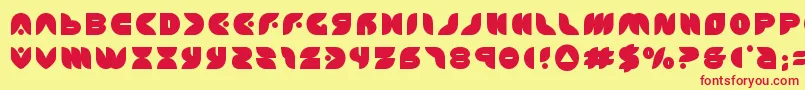 puffangeltitle Font – Red Fonts on Yellow Background