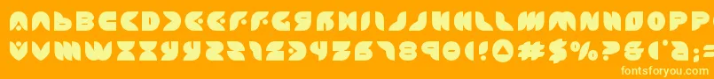 puffangeltitle Font – Yellow Fonts on Orange Background
