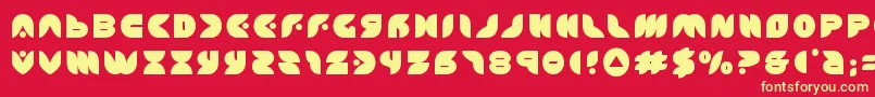 puffangeltitle Font – Yellow Fonts on Red Background