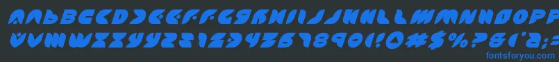 puffangeltitleitalフォントについての詳細 フォントpuffangeltitleital – 黒い背景に青い文字