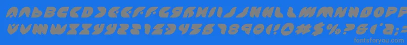 puffangeltitleitalフォントについての詳細 フォントpuffangeltitleital – 青い背景に灰色の文字