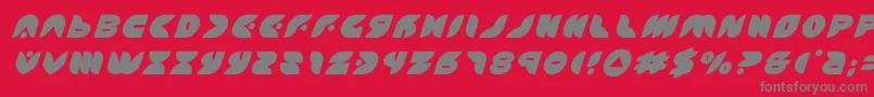 Fonte puffangeltitleital – fontes cinzas em um fundo vermelho
