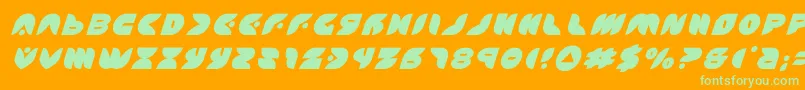Saiba mais sobre a fonte puffangeltitleital Fonte puffangeltitleital – fontes verdes em um fundo laranja