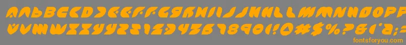 puffangeltitleital-Schriftart – Orangefarbene Schriften auf grauem Hintergrund
