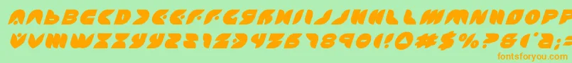 puffangeltitleital-fontti – oranssit fontit vihreällä taustalla