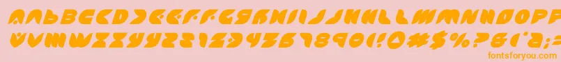 puffangeltitleital Font – Orange Fonts on Pink Background