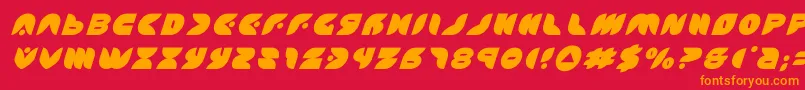 Шрифт puffangeltitleital – оранжевые шрифты на красном фоне