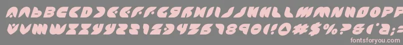 Шрифт puffangeltitleital – розовые шрифты на сером фоне