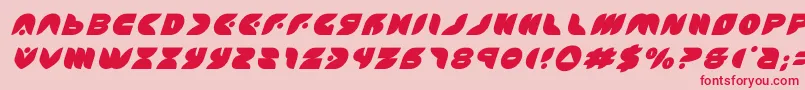 puffangeltitleital-Schriftart – Rote Schriften auf rosa Hintergrund