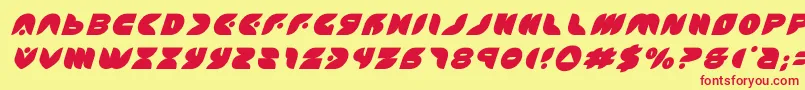 puffangeltitleital Font – Red Fonts on Yellow Background