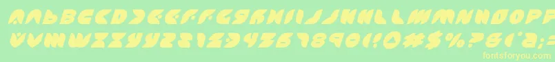 Fonte puffangeltitleital – fontes amarelas em um fundo verde