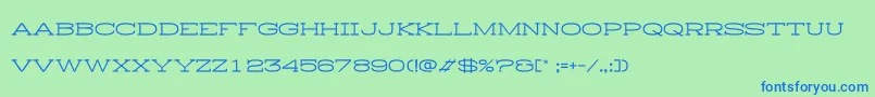 HistryH Font – Blue Fonts on Green Background