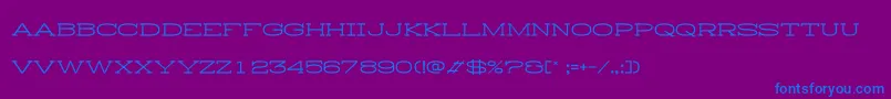 HistryH Font – Blue Fonts on Purple Background