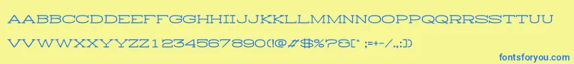 HistryH Font – Blue Fonts on Yellow Background