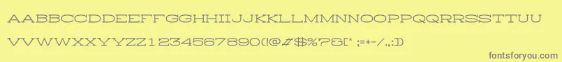 HistryH-Schriftart – Graue Schriften auf gelbem Hintergrund