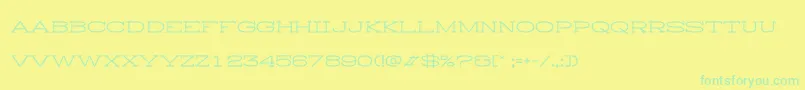 HistryH Font – Green Fonts on Yellow Background