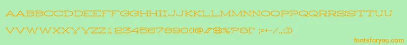 HistryH Font – Orange Fonts on Green Background