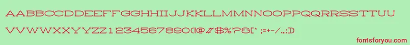 HistryH Font – Red Fonts on Green Background