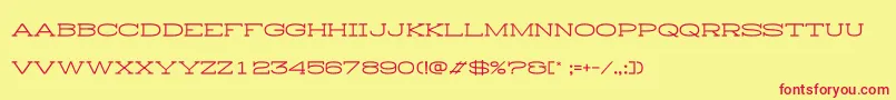 HistryH Font – Red Fonts on Yellow Background