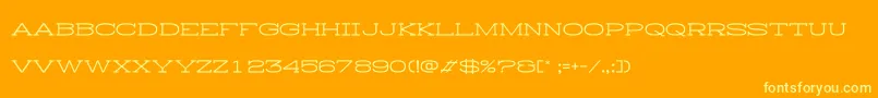 HistryH Font – Yellow Fonts on Orange Background